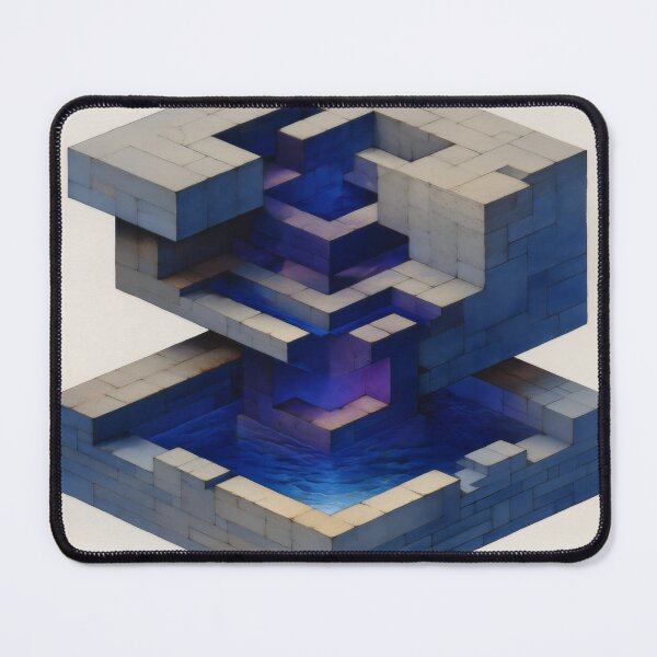 Item preview, Indigo Geometric Depth Structure designed and sold by LuminousFoundry.