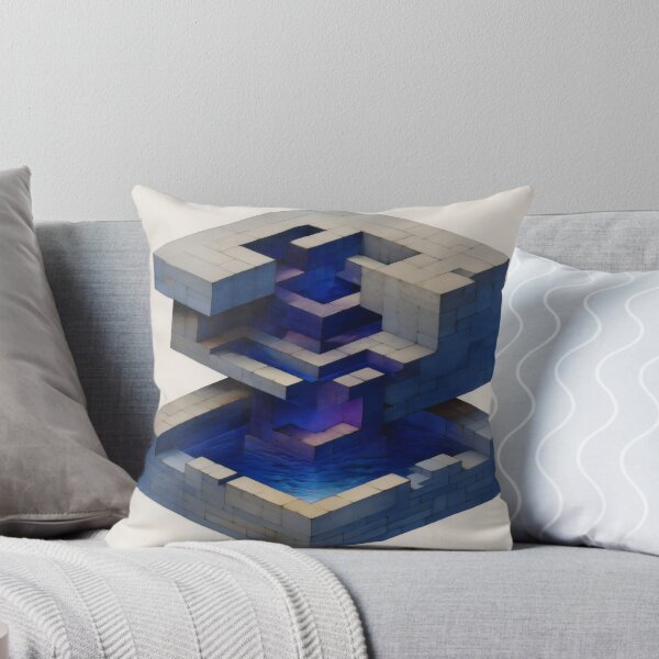 Item preview, Indigo Geometric Depth Structure designed and sold by LuminousFoundry.
