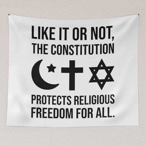 Item preview, The constitution protects religious freedom for all. designed and sold by Rachel the Artist .