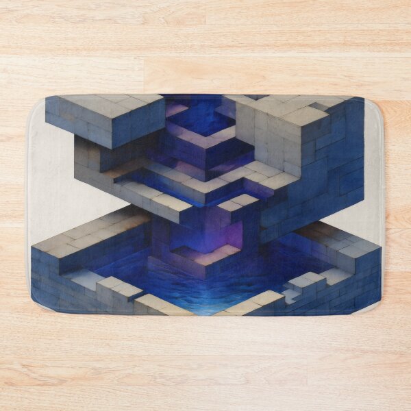 Item preview, Indigo Geometric Depth Structure designed and sold by LuminousFoundry.