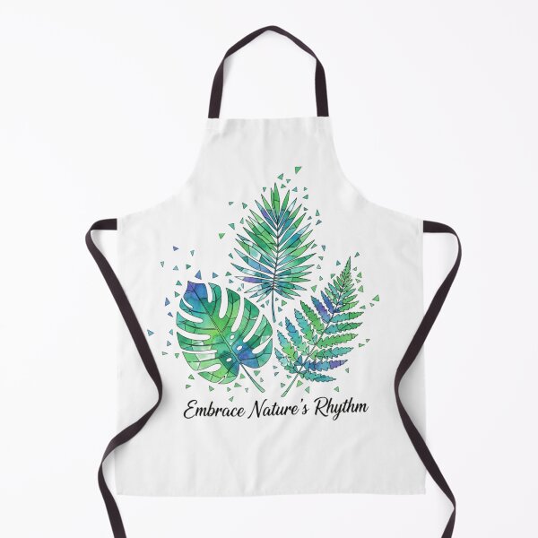 Item preview, "Modern Abstract Botanical Leaves: Deconstructed Monstera & Fern with 'Embrace Nature's Rhythm' Quote" designed and sold by Blue Bird  Designs.