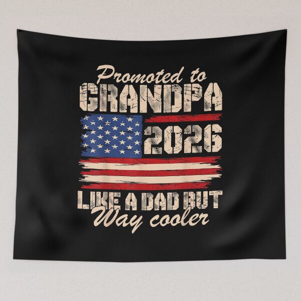 Item preview, Promoted to Grandpa Est 2026 Soon to be New Grandad US Flag designed and sold by Goleon12.