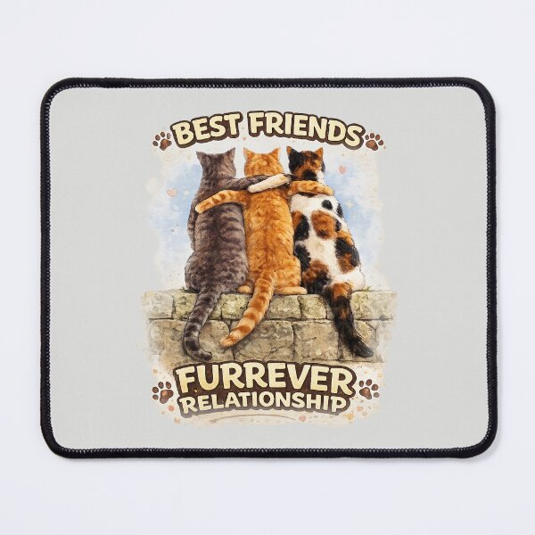 Item preview, Funny Cats. Best friends. Furrever Relationship. designed and sold by Natart1004.