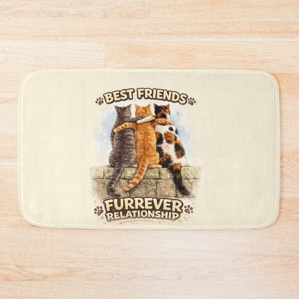Item preview,  Funny Cats. Best friends. Furrever Relationship. designed and sold by Natart1004.