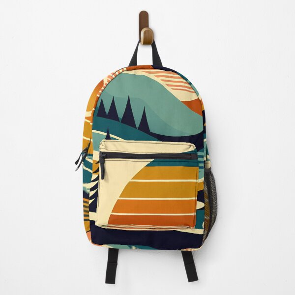 Item preview, Geometric Sun Over Layered Mountains designed and sold by InkSmithery.