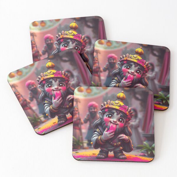 Item preview, Festive Holi Splash Cartoon Sticker designed and sold by Teewave-Ashish.