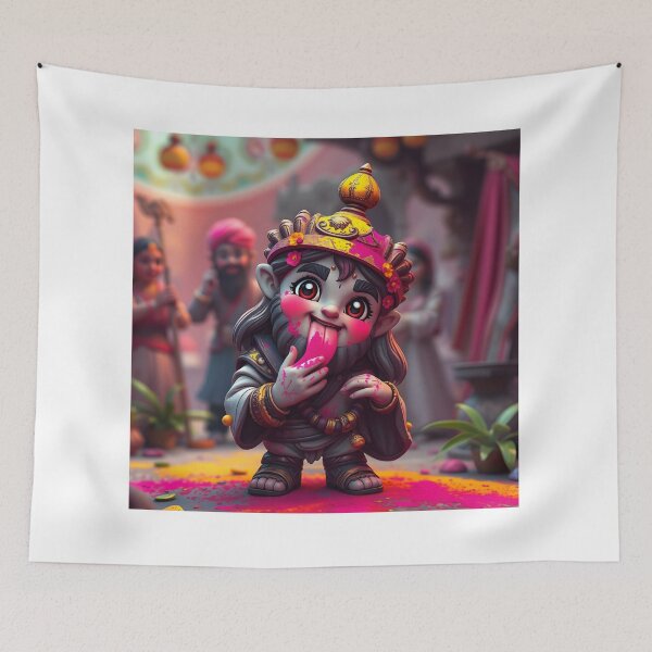Item preview, Festive Holi Splash Cartoon Sticker designed and sold by Teewave-Ashish.