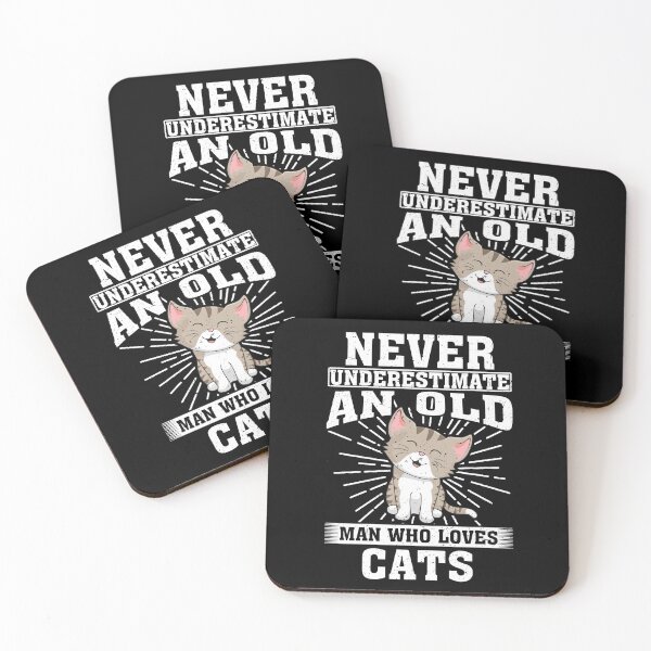 Item preview, Never Underestimate An Old Man Who Loves Cats  designed and sold by CosmoKitsch.