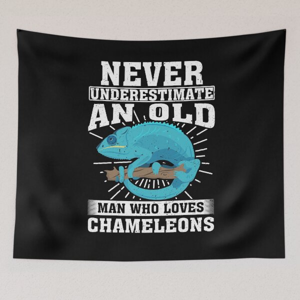 Item preview, Never Underestimate An Old Man Who Loves Chameleons  designed and sold by CosmoKitsch.
