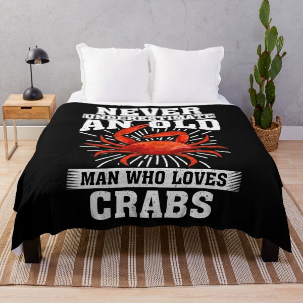 Item preview, Never Underestimate An Old Man Who Loves crabs designed and sold by CosmoKitsch.