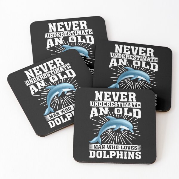 Item preview, Never Underestimate An Old Man Who Loves Dolphins  designed and sold by CosmoKitsch.