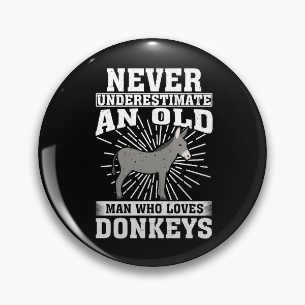 Item preview, Never Underestimate An Old Man Who Loves Donkeys  designed and sold by CosmoKitsch.