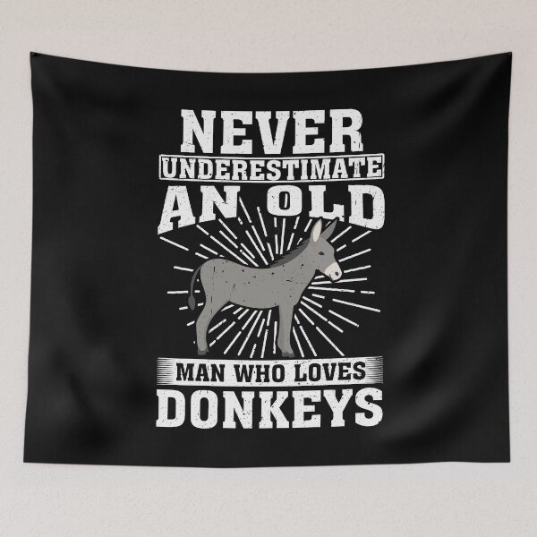 Item preview, Never Underestimate An Old Man Who Loves Donkeys  designed and sold by CosmoKitsch.