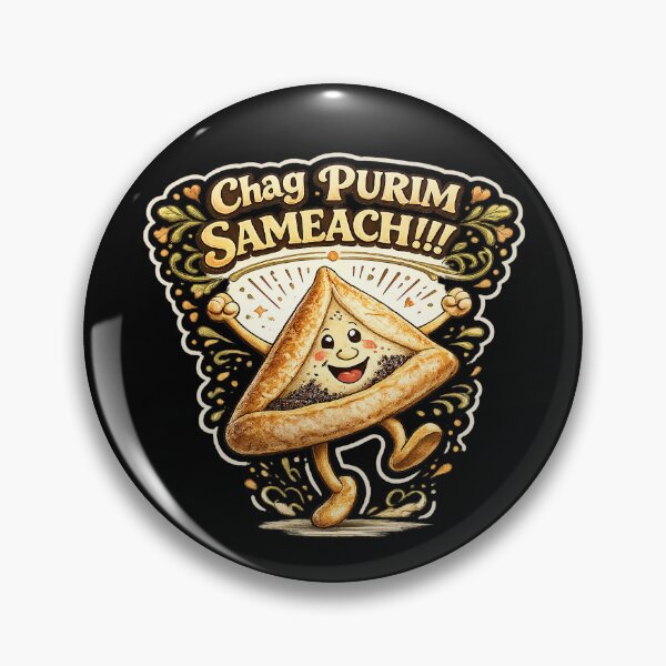 Item preview, Chag Purim Sameach – Classic Joyful Hamantaschen Design designed and sold by YG - YiddisheGesheft.