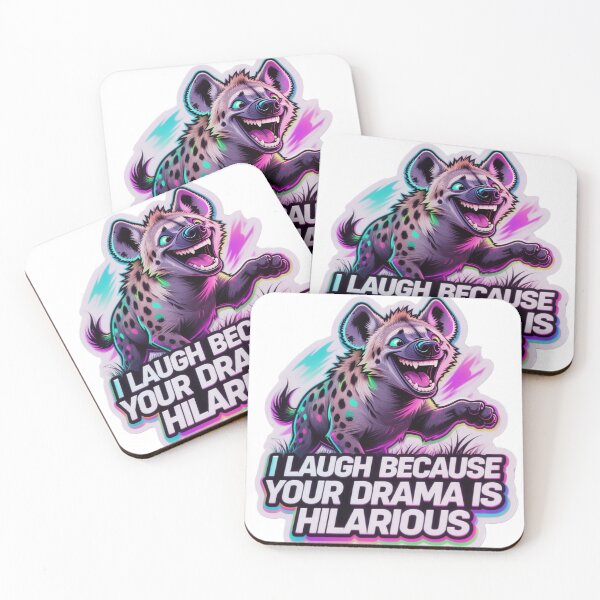 Item preview, Savage Laughing Hyena Sticker – I Laugh Because Your Drama Is Hilarious designed and sold by ARTCREATESHOP.