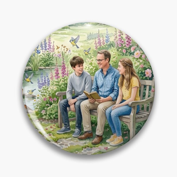 Item preview, Serene Family Moments: Watercolor Park Scene designed and sold by VibranPalette.