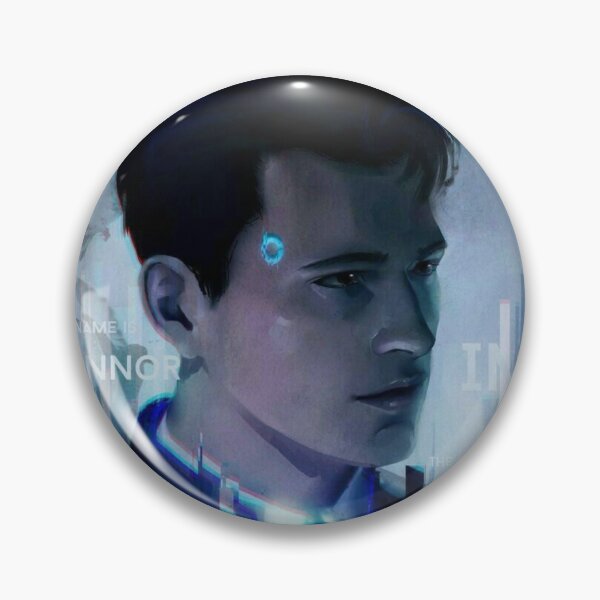 Item preview, detroit become human dbh connor android cyberlife pin  designed and sold by glowlantern.