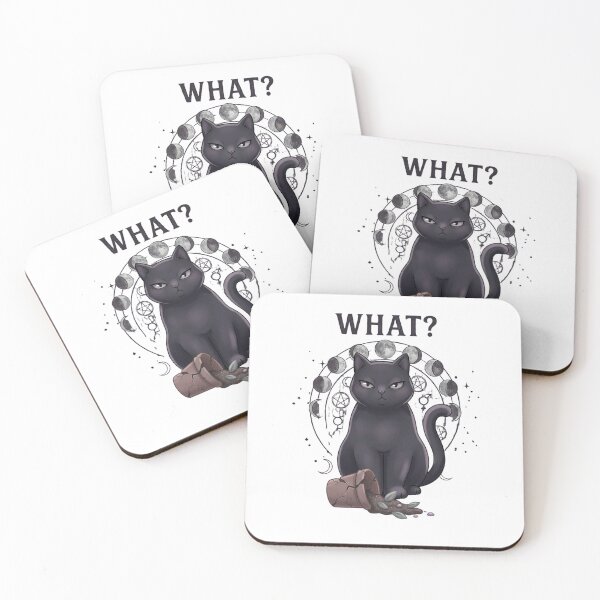 Item preview, Sarcastic Witchy Black Cat Moon Phases – Funny Goth Occult Art designed and sold by YK SHOP.