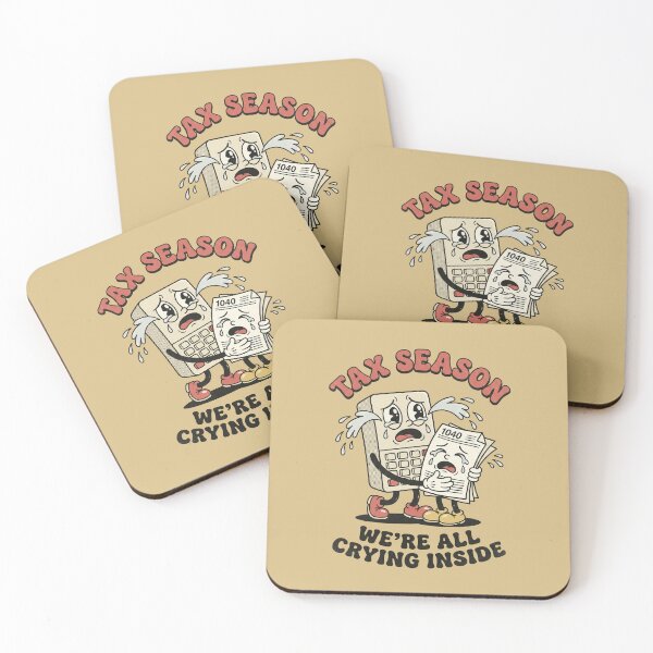 Item preview, Tax Season We Are All Crying Inside Retro Cartoon designed and sold by GrafTeesLab.