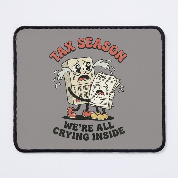 Item preview, Tax Season We Are All Crying Inside Retro Cartoon designed and sold by GrafTeesLab.