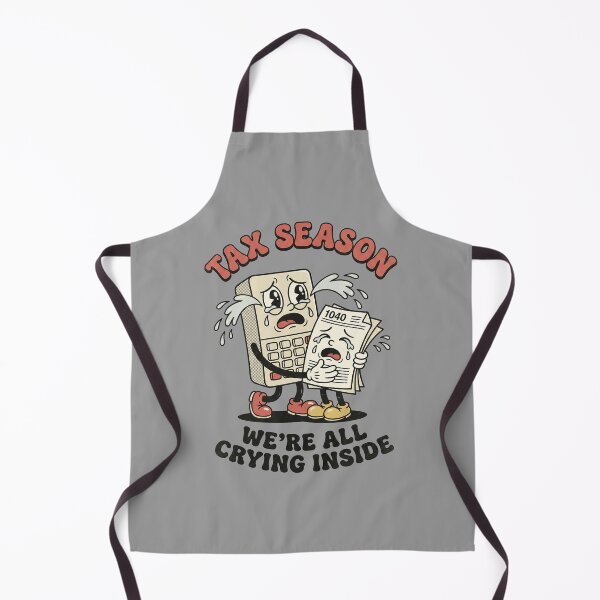 Item preview, Tax Season We Are All Crying Inside Retro Cartoon designed and sold by GrafTeesLab.
