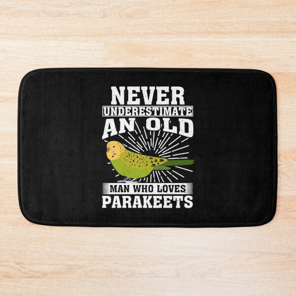 Item preview, Never Underestimate An Old Man Who Loves Parakeets  designed and sold by CosmoKitsch.