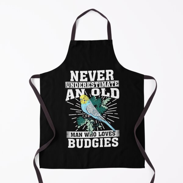 Item preview, Never Underestimate An Old Man Who Loves Budgies designed and sold by CosmoKitsch.