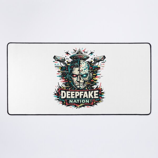 Item preview, Deepfake Nation AI Surveillance Cyberpunk  designed and sold by The Junto Shop.