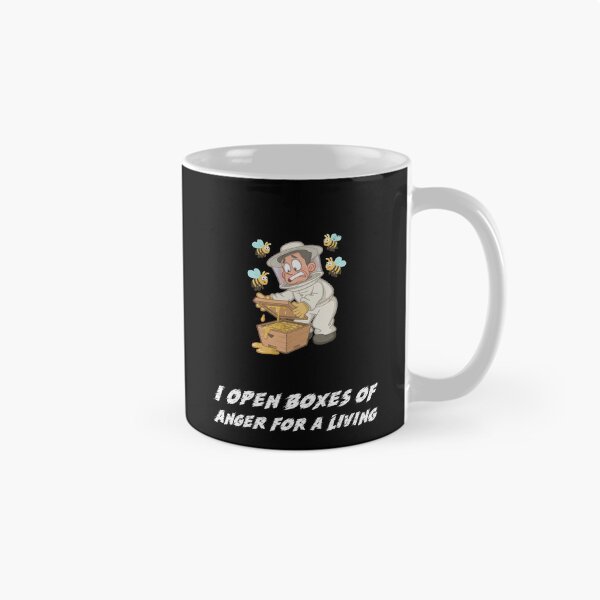 Item preview, Funny Beekeeper Shirt – I Open Boxes of Anger for a Living – Nervous Beekeeper Humor Tee for Bee Farmers & Apiarists designed and sold by DDTees91.