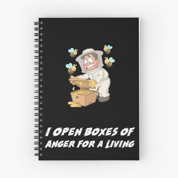 Item preview, Funny Beekeeper Shirt – I Open Boxes of Anger for a Living – Nervous Beekeeper Humor Tee for Bee Farmers & Apiarists designed and sold by DDTees91.