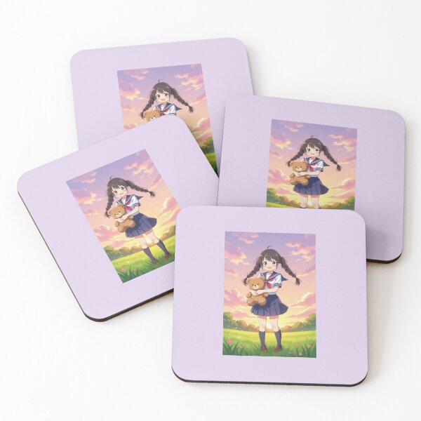 Item preview, Anime style cute school girl designed and sold by pick-me-art.