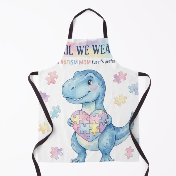 Item preview, In April We Wear Blue – Autism Awareness Dinosaur Heart designed and sold by YK SHOP.