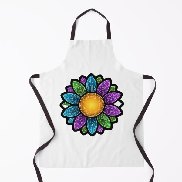 Item preview, Neon Cyber Sunflower Icon designed and sold by pumsquare.
