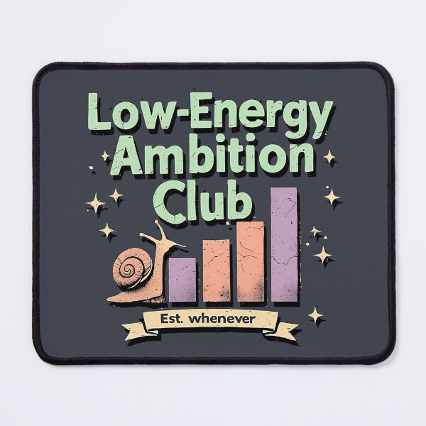 Item preview, Low-Energy Ambition Club T-Shirt Design, Est. Whenever Retro Snail Graphic designed and sold by JawKneeArt.