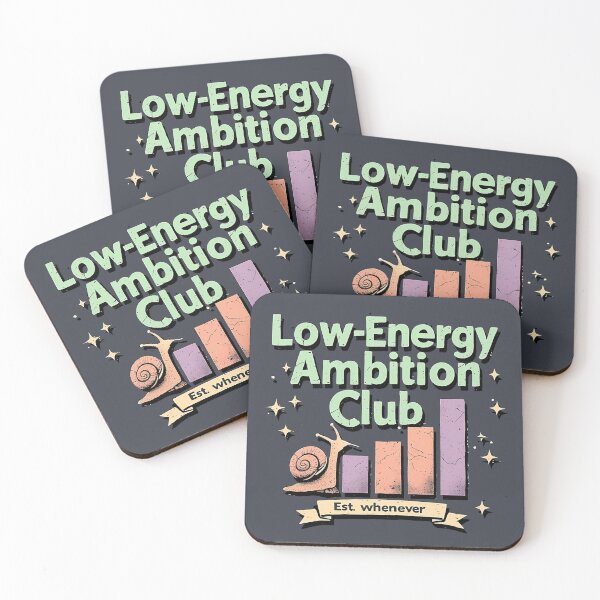 Item preview, Low-Energy Ambition Club T-Shirt Design, Est. Whenever Retro Snail Graphic designed and sold by JawKneeArt.