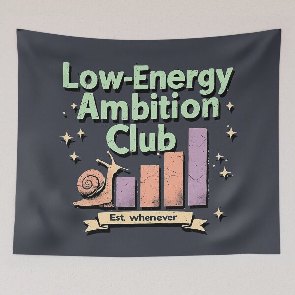 Item preview, Low-Energy Ambition Club T-Shirt Design, Est. Whenever Retro Snail Graphic designed and sold by JawKneeArt.