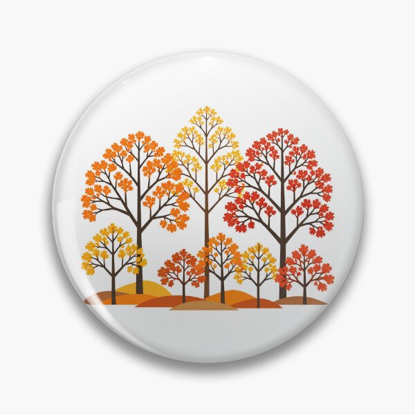 Item preview, Fractal Algorithm Forest - Minimalist Autumn Math Art designed and sold by LuxeBuzz.
