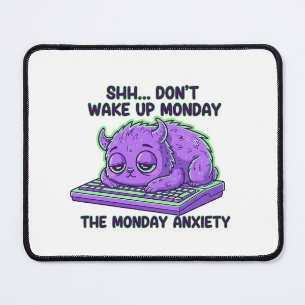 Item preview, Don’t Wake Up Monday Funny Monday Anxiety Remote Work Sticker Cute Tech designed and sold by ZYNORAworld.
