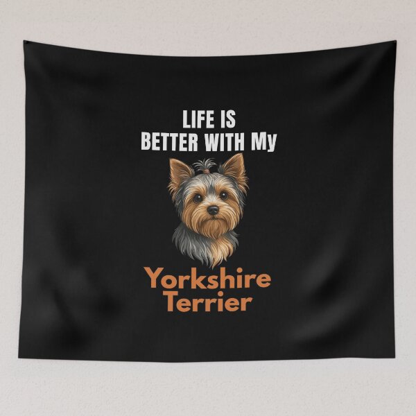 Item preview, Life Is Better With My Yorkshire Terrier – Cute Dog Mom & Dog Dad Gift designed and sold by YAKOUT-STUDIO.