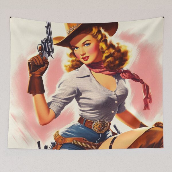 Artikelvorschau, Niedliches Retro-Rodeo-Mädchen entworfen und verkauft von PulpVintage.