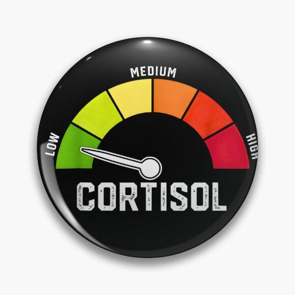 Item preview, Funny Cortisol High Level Stress Meter Meme – Anxiety & Burnout Humor Design designed and sold by NinigFox.