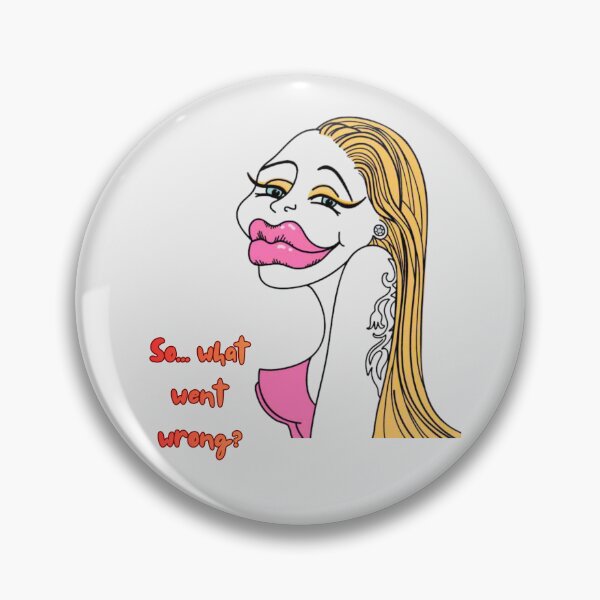 Item preview, A woman, big mouth, long eyelashes, blond hair, writing so... what went wrong? designed and sold by Jusiasw.