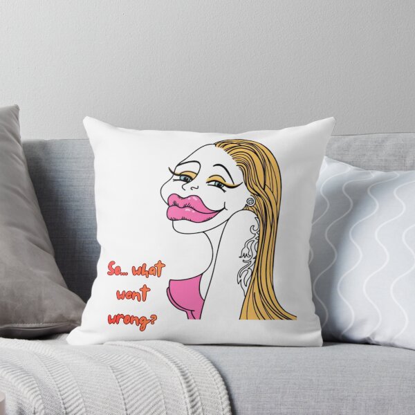 Item preview, A woman, big mouth, long eyelashes, blond hair, writing so... what went wrong? designed and sold by Jusiasw.