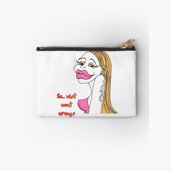 Item preview, A woman, big mouth, long eyelashes, blond hair, writing so... what went wrong? designed and sold by Jusiasw.