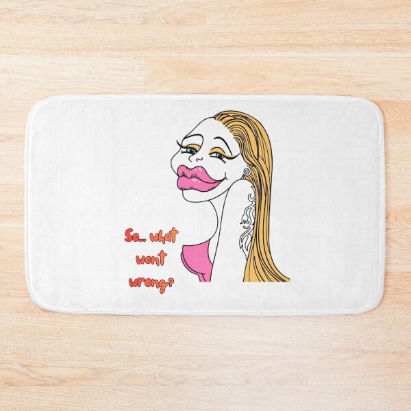 Item preview, A woman, big mouth, long eyelashes, blond hair, writing so... what went wrong? designed and sold by Jusiasw.