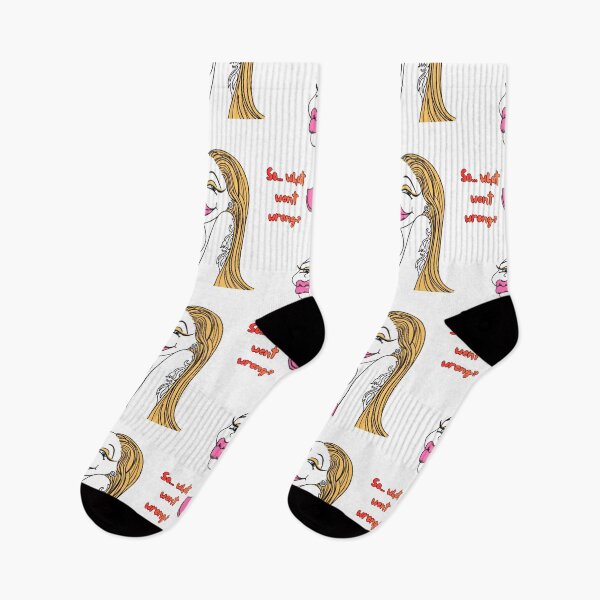 Item preview, A woman, big mouth, long eyelashes, blond hair, writing so... what went wrong? designed and sold by Jusiasw.