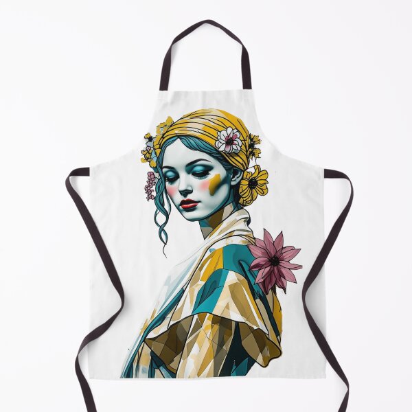 Item preview, Bohemian woman with a floral scarf designed and sold by lapinu.