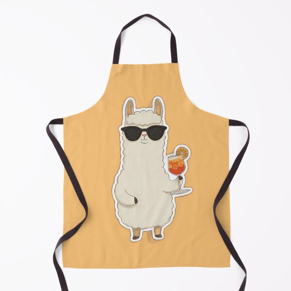 Item preview, Cool Alpaca in Sunglasses Serving Orange Spritz – Minimal Summer Cartoon designed and sold by Beachy Beasts.