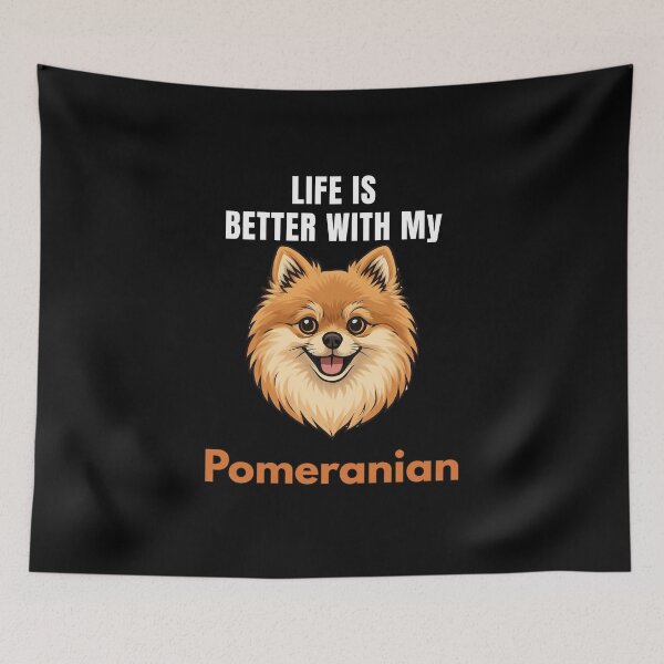 Item preview, Life Is Better With My Pomeranian – Cute Dog Mom & Dog Dad Gift designed and sold by YAKOUT-STUDIO.