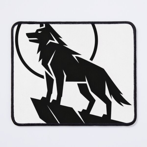 Item preview,  wolf howling at a geometric moon designed and sold by sevenmountains.